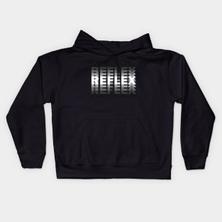 REFLEX - WHITE text with blur Kids Hoodie